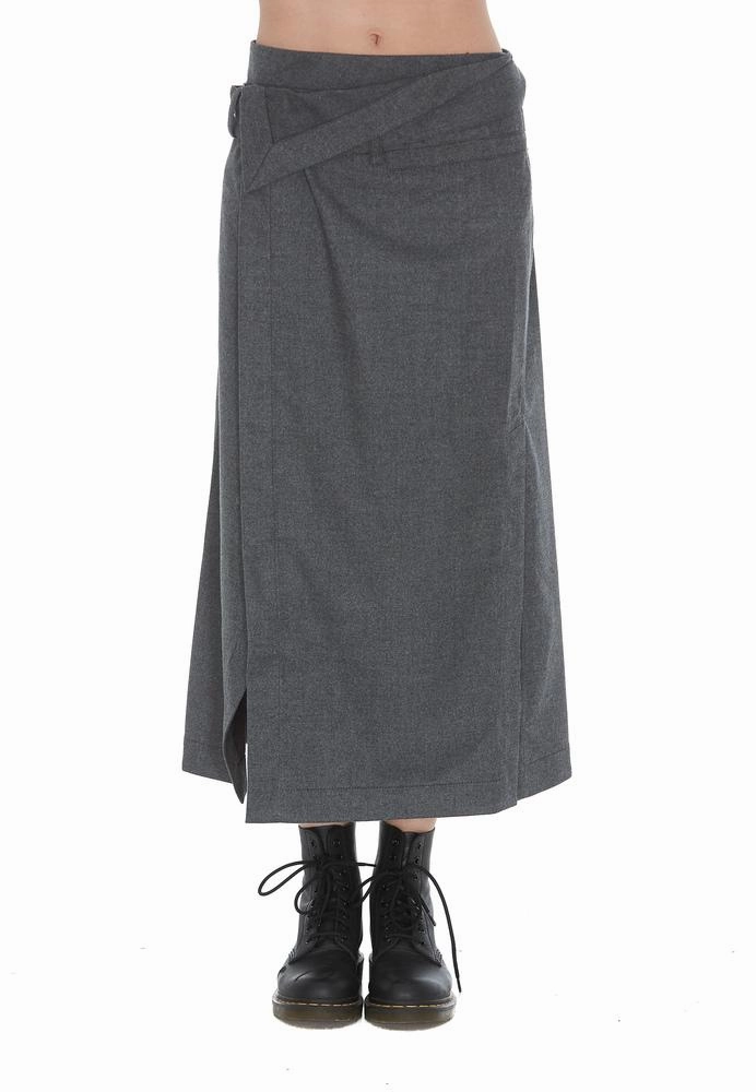 3.1 Phillip Lim Flannel Side Wrap Midi Skirt