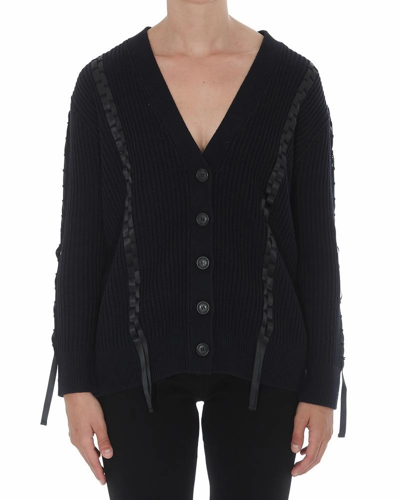 3.1 Phillip Lim Ribbon Weave V Neck Cardigan
