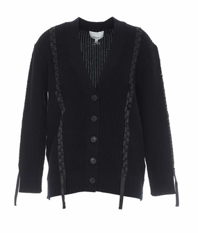 3.1 Phillip Lim Ribbon Weave V Neck Cardigan