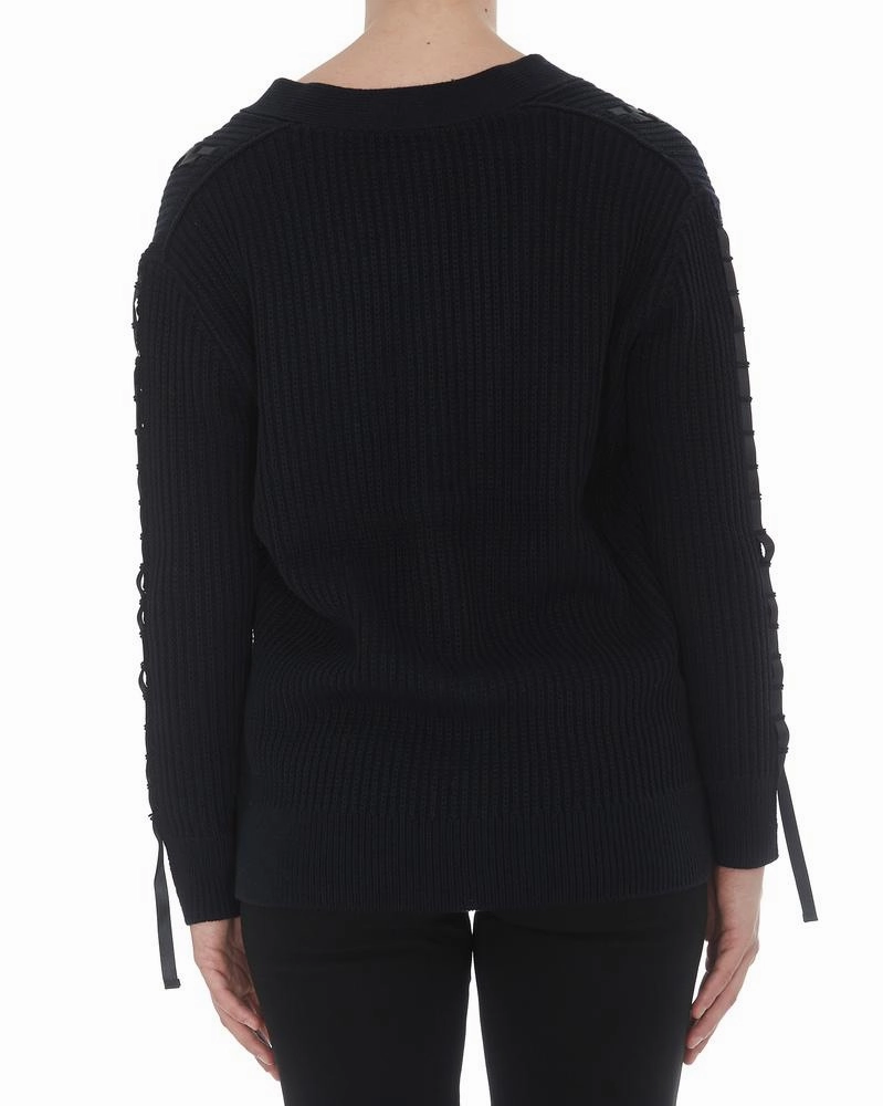 3.1 Phillip Lim Ribbon Weave V Neck Cardigan