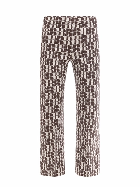 'S Max Mara Allover Graphic Printed Straight Leg Pants