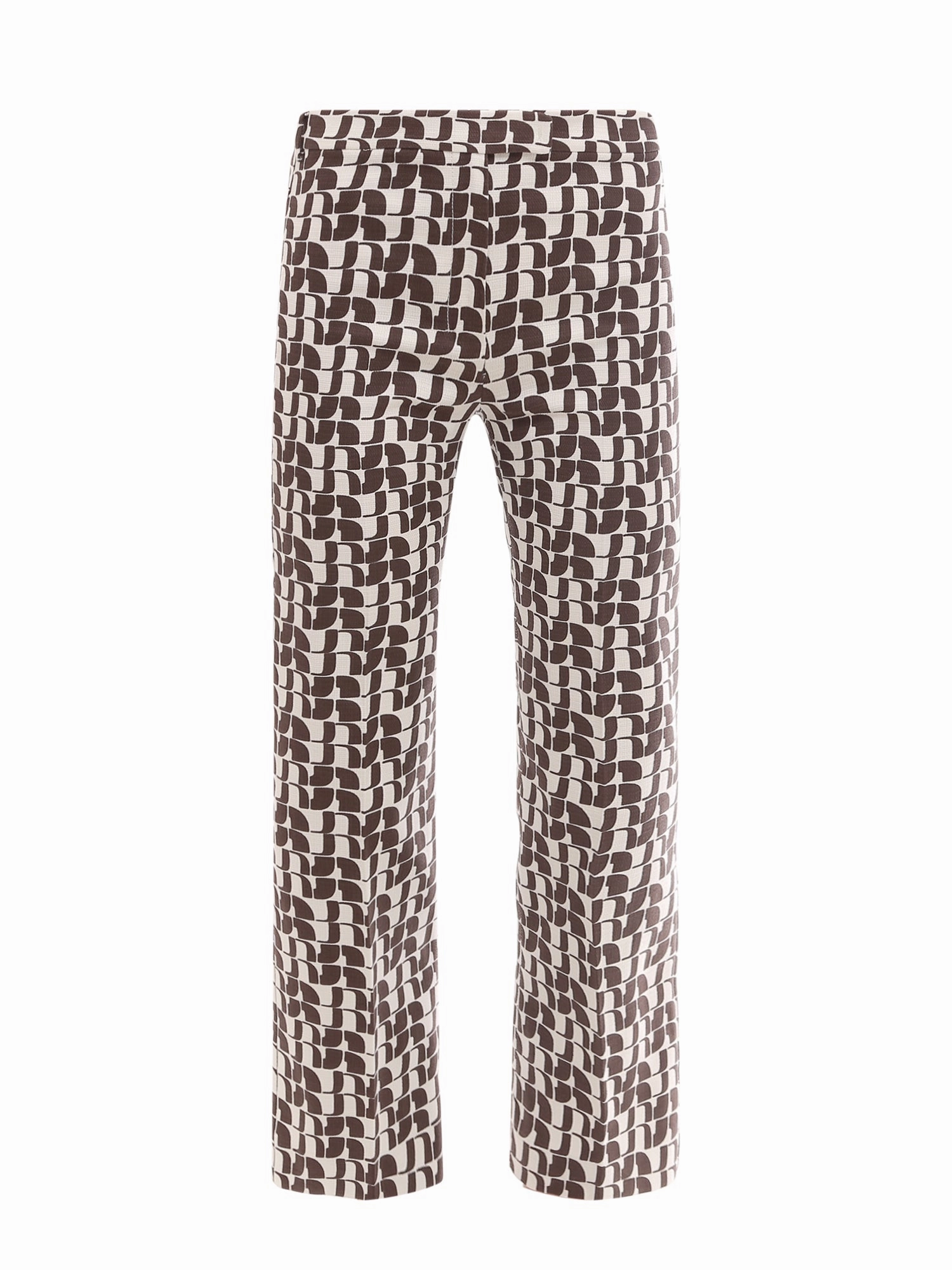 'S Max Mara Allover Graphic Printed Straight Leg Pants