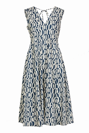'S Max Mara V-Neck Poplin Midi Dress