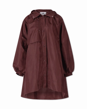 A-Line Moiré Windbreaker Jacket