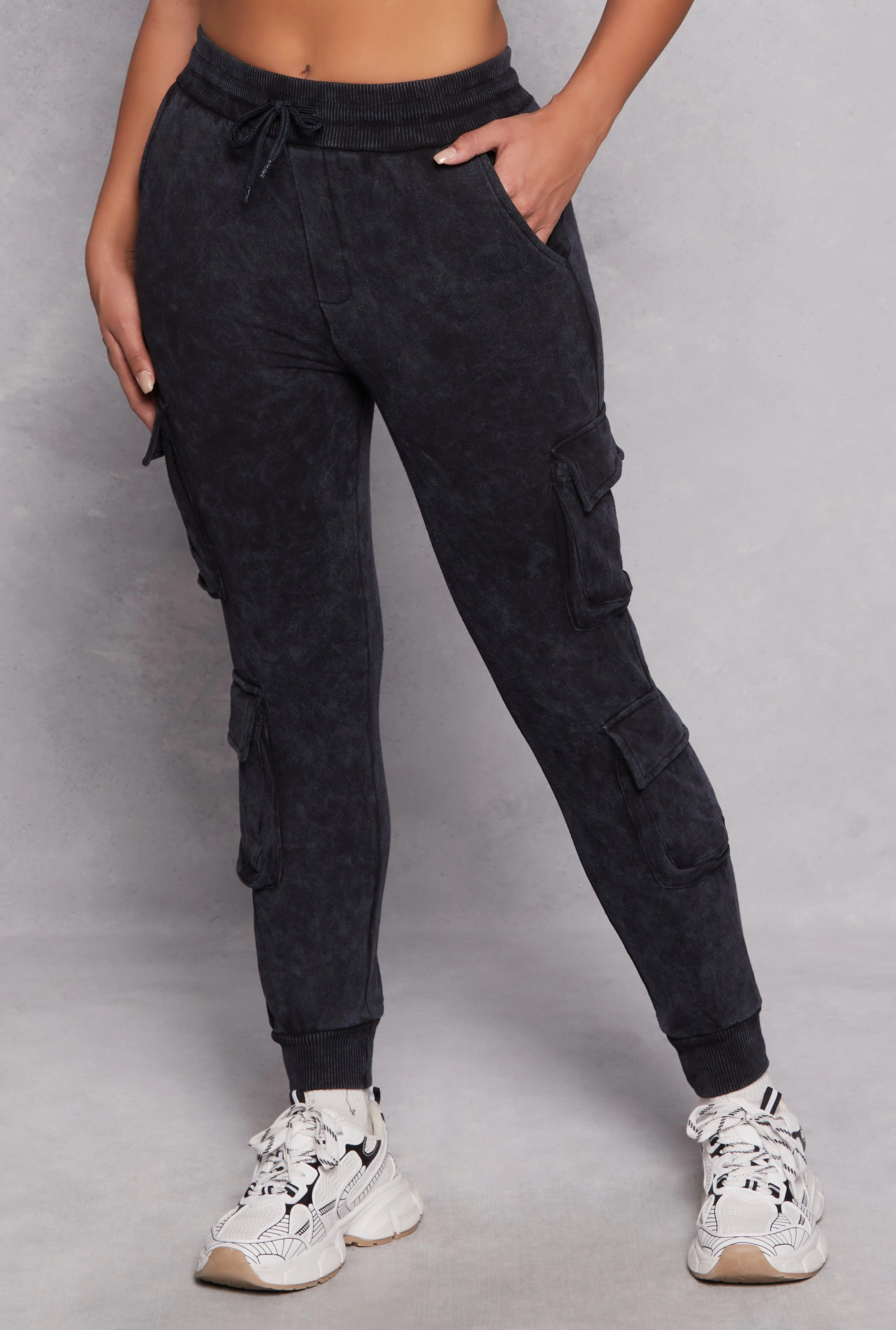 Acid Wash Cargo Joggers