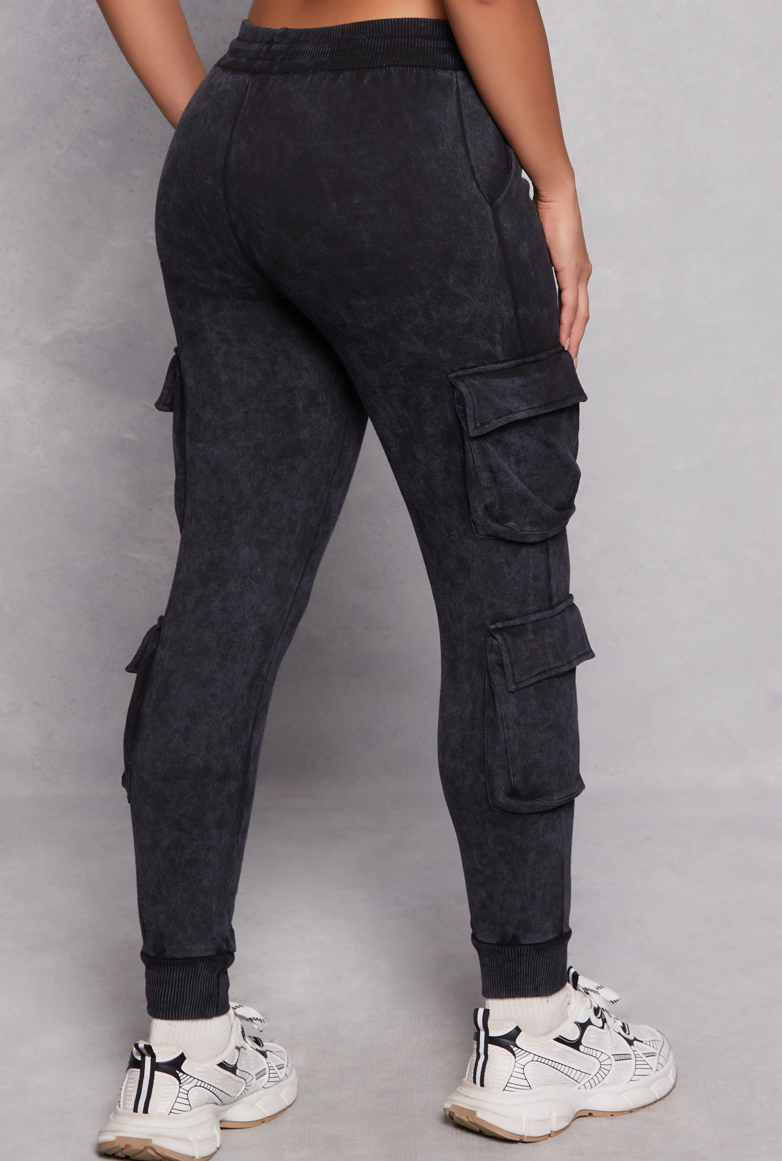 Acid Wash Cargo Joggers