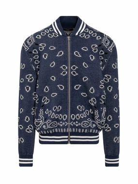 Alanui Bandana Printed Zipped Bomber Jacket