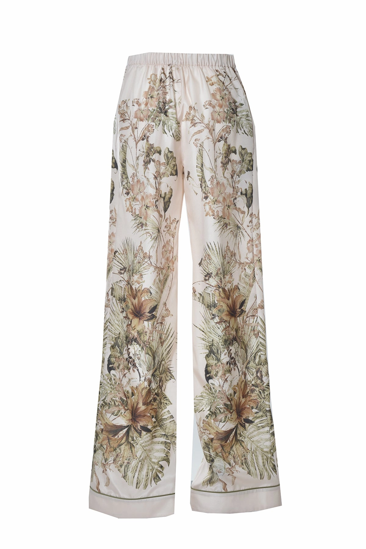 Alberta Ferretti Floral Print Wide Leg Pants