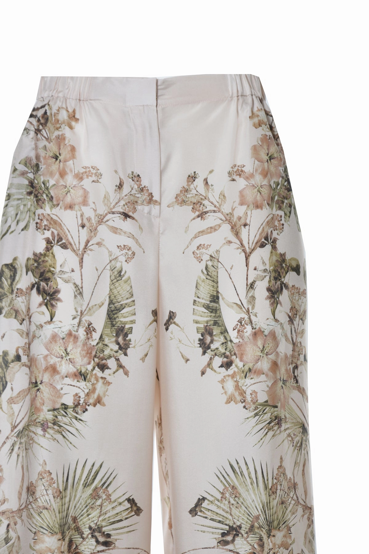 Alberta Ferretti Floral Print Wide Leg Pants