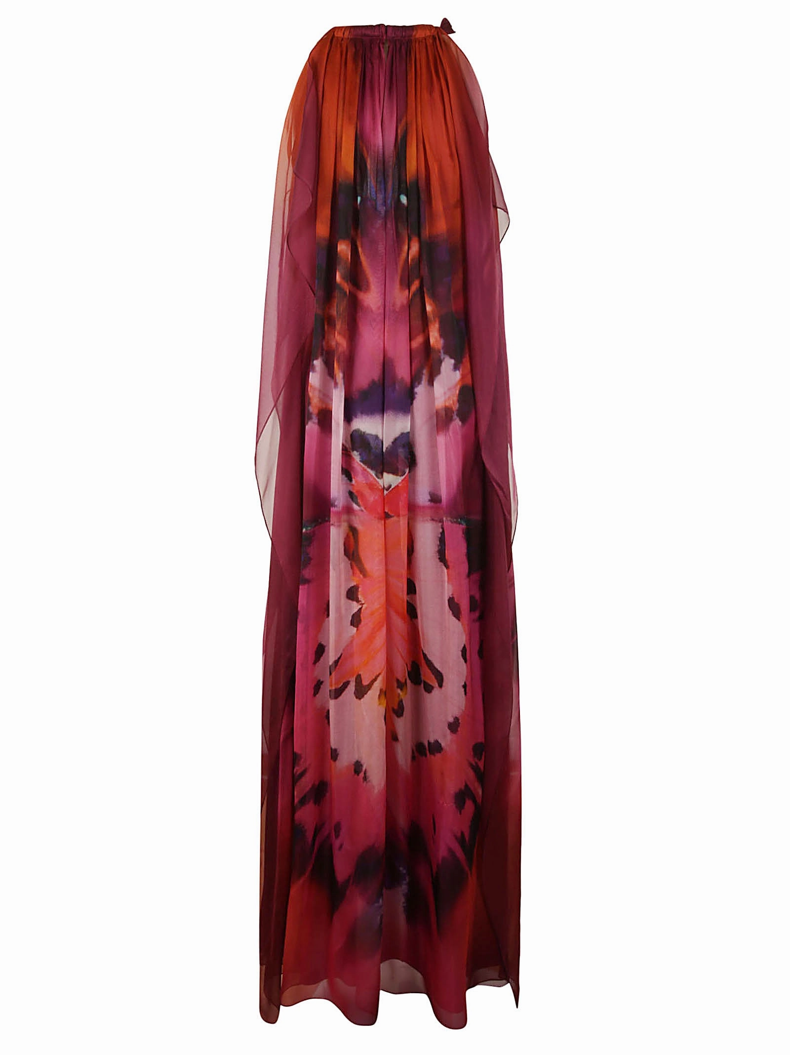 Alberta Ferretti Graphic Print Halterneck Gown