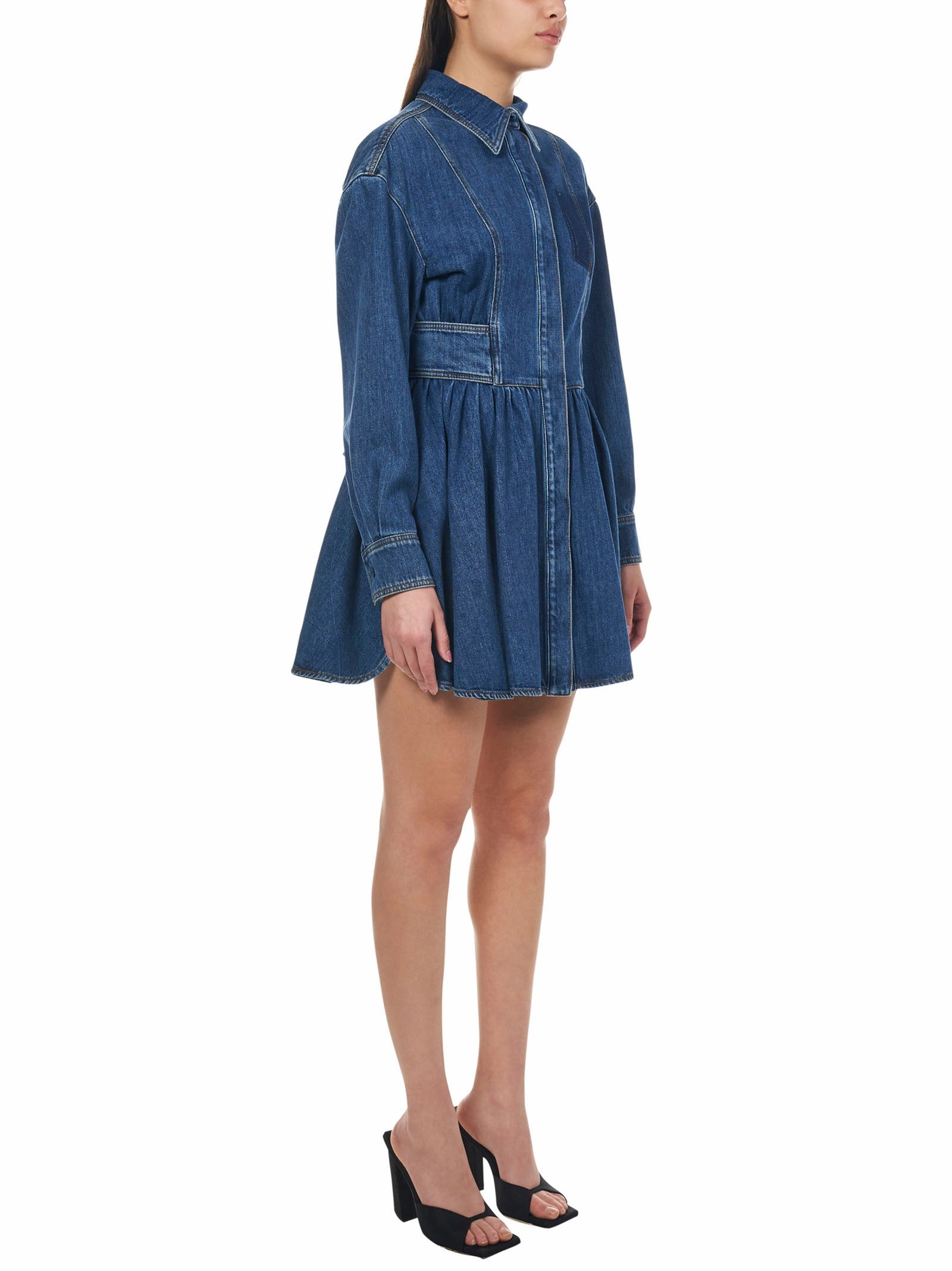Alexander McQueen Denim Flared Dress