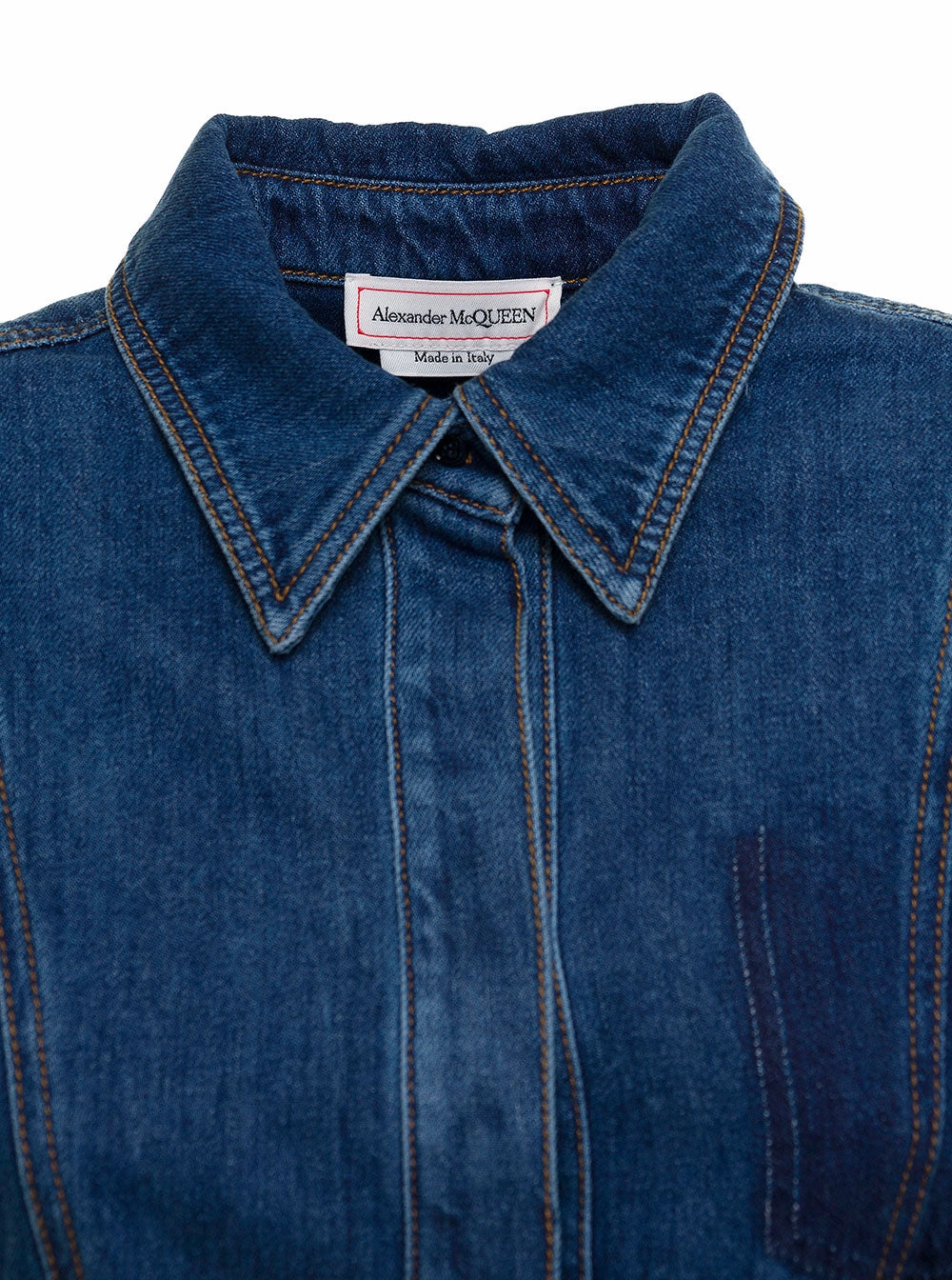 Alexander McQueen Denim Flared Dress