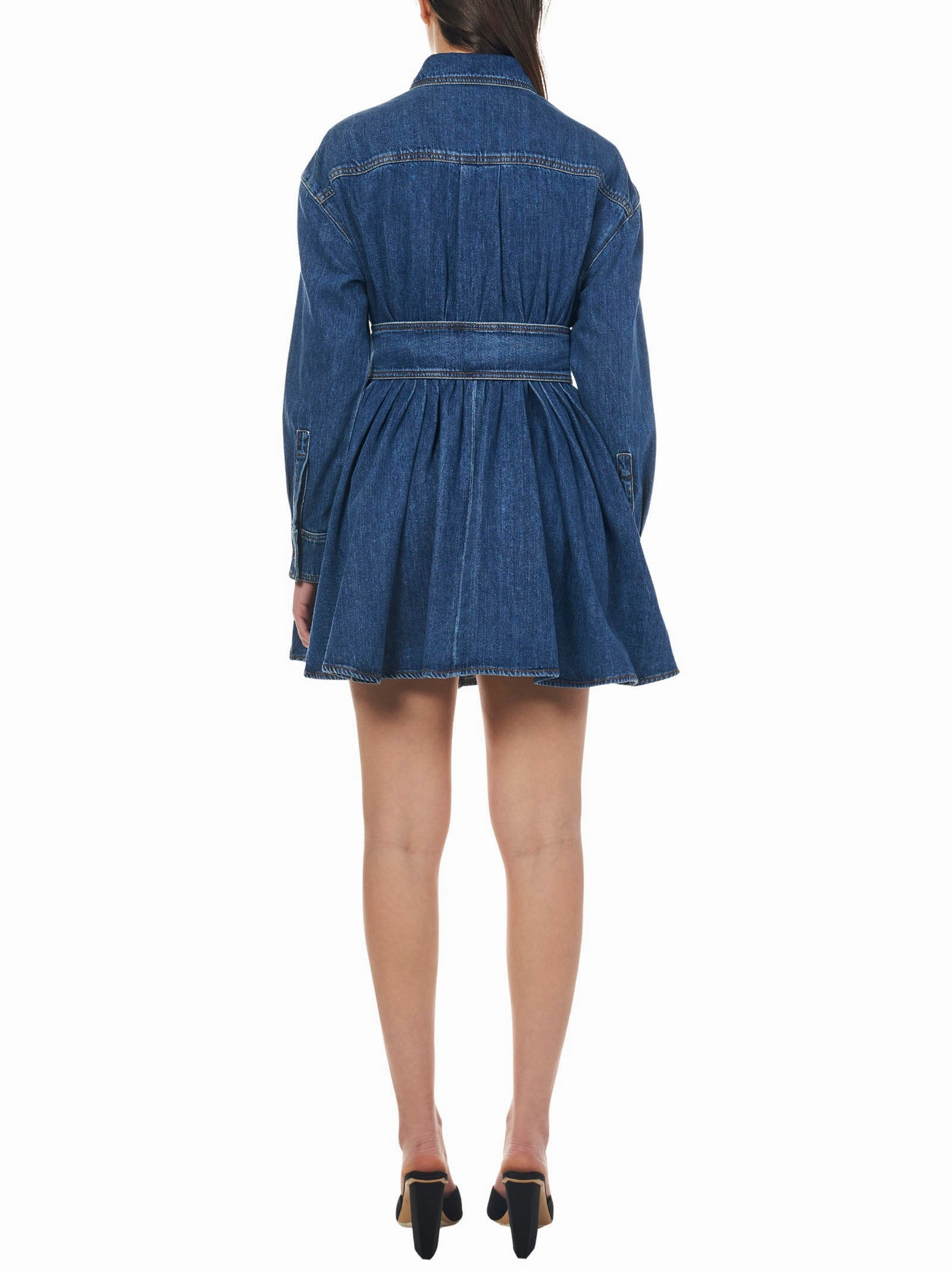 Alexander McQueen Denim Flared Dress