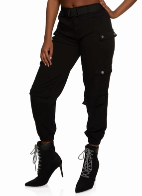 Almost Famous Belted Cargo Pocket Joggers