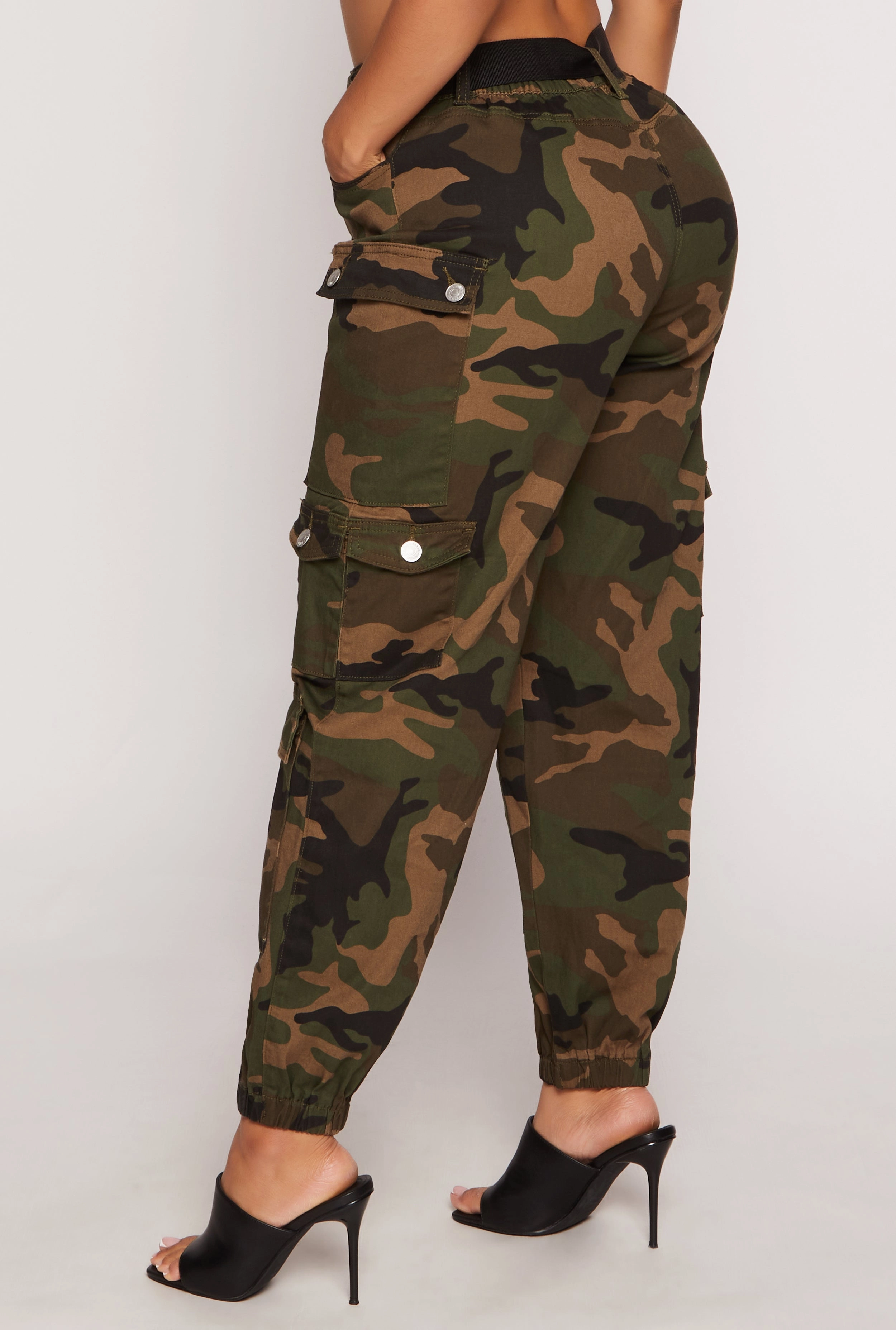 Almost Famous Belted Cargo Pocket Joggers