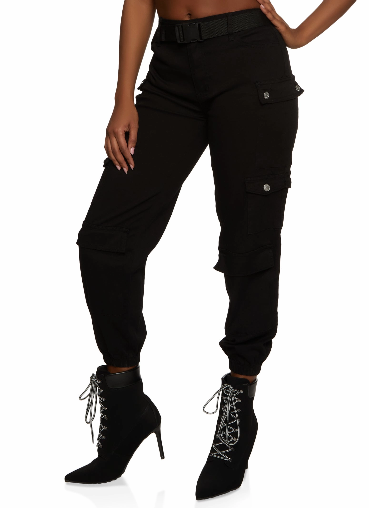 Almost Famous Belted Cargo Pocket Joggers