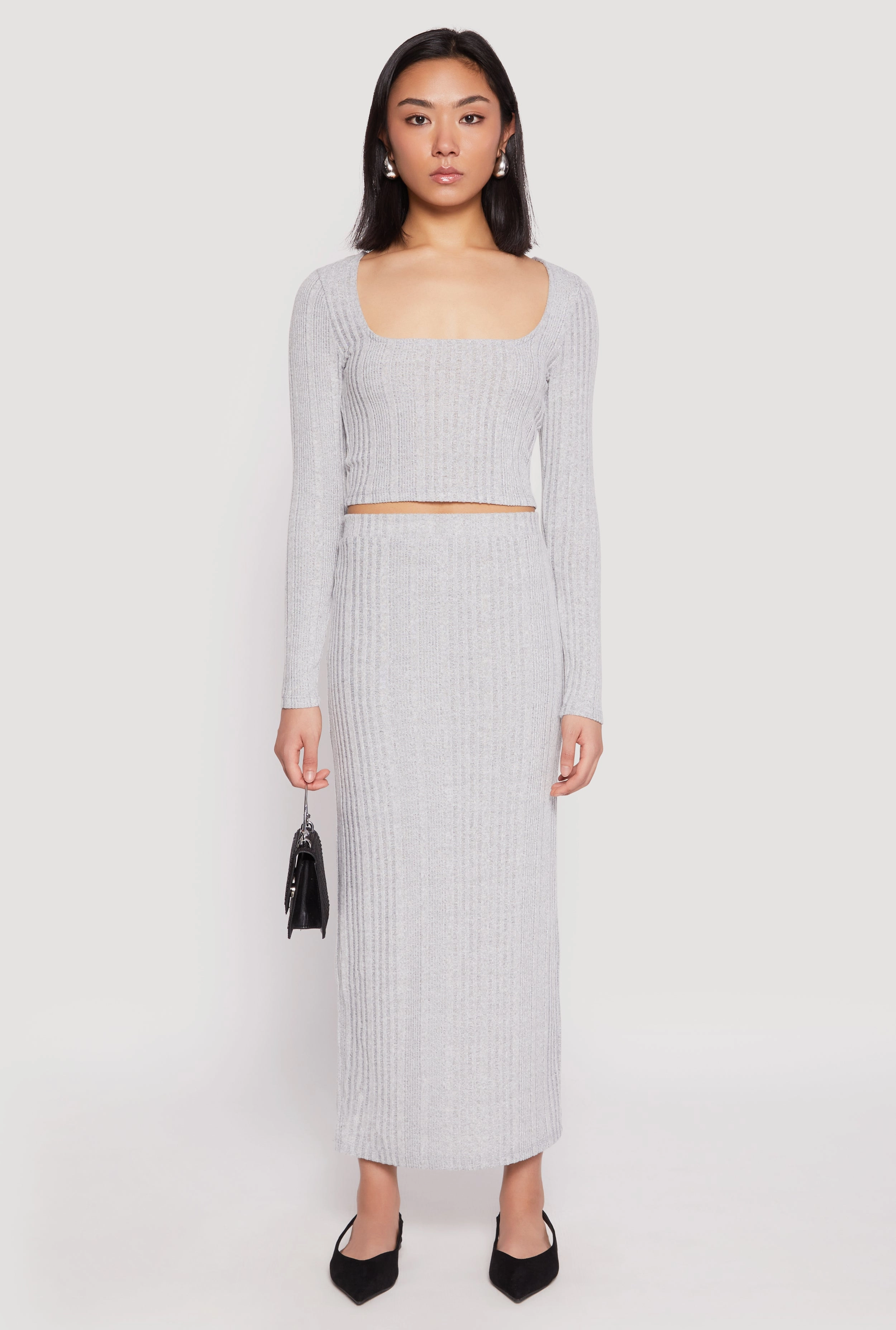 Almost Famous Brushed Knit Maxi Skirt