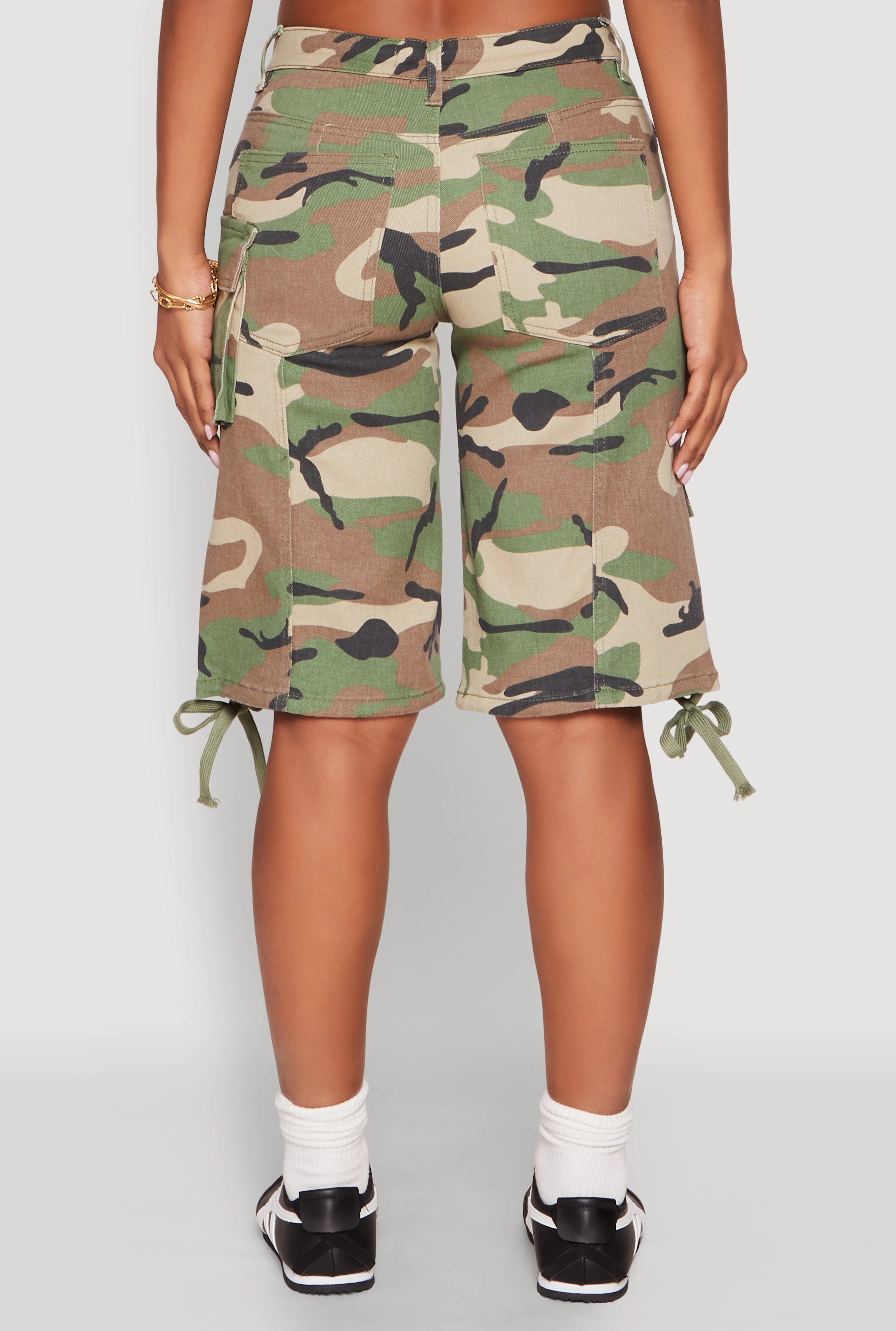 Almost Famous Denim Camo Cargo Shorts
