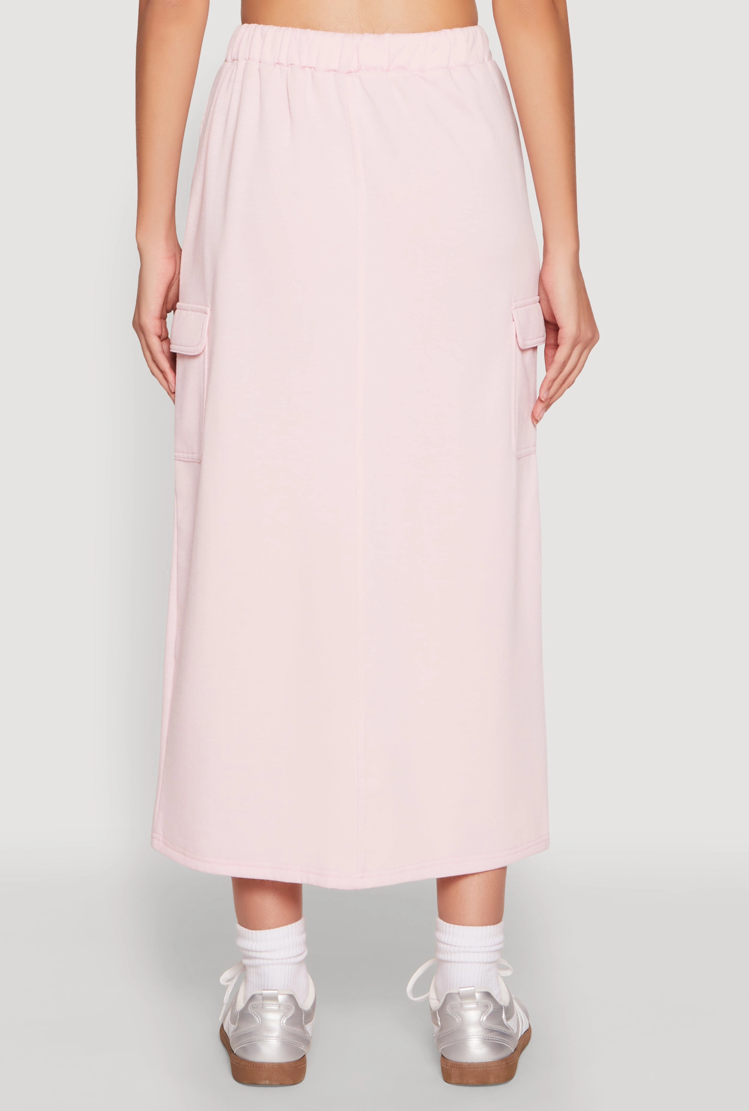 Almost Famous Fleece Slit Front Cargo Skirt