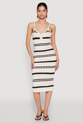 Almost Famous Striped Cami Dress