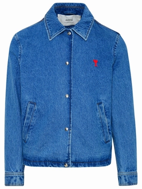 AMI Ami de Coeur Buttoned Denim Jacket