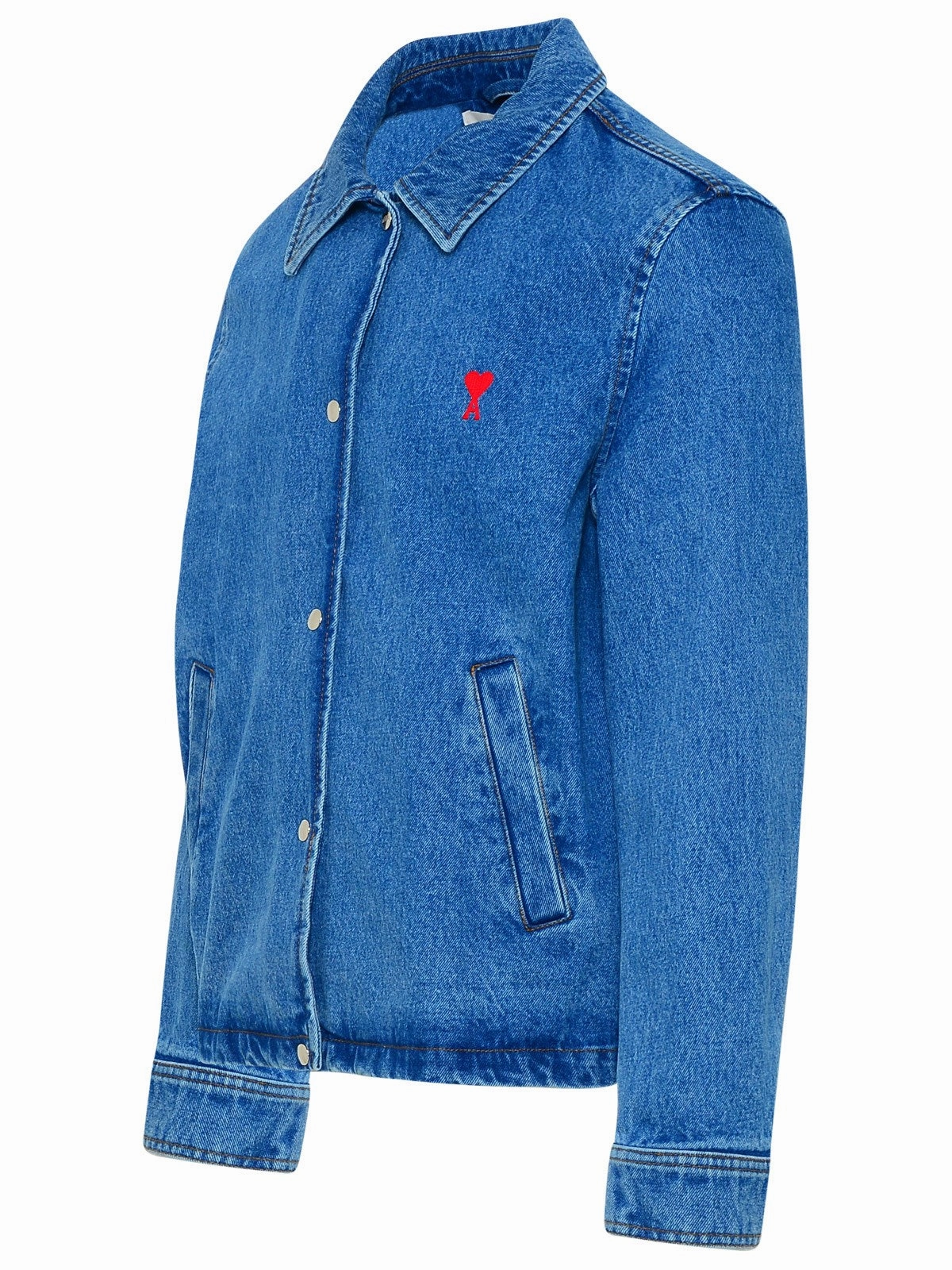 AMI Ami de Coeur Buttoned Denim Jacket