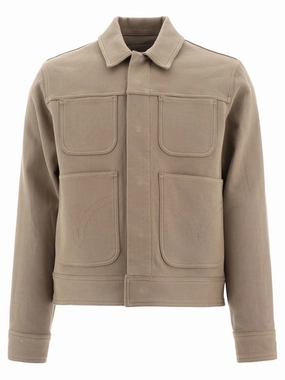 AMI Concealed Fastened Denim Jacket