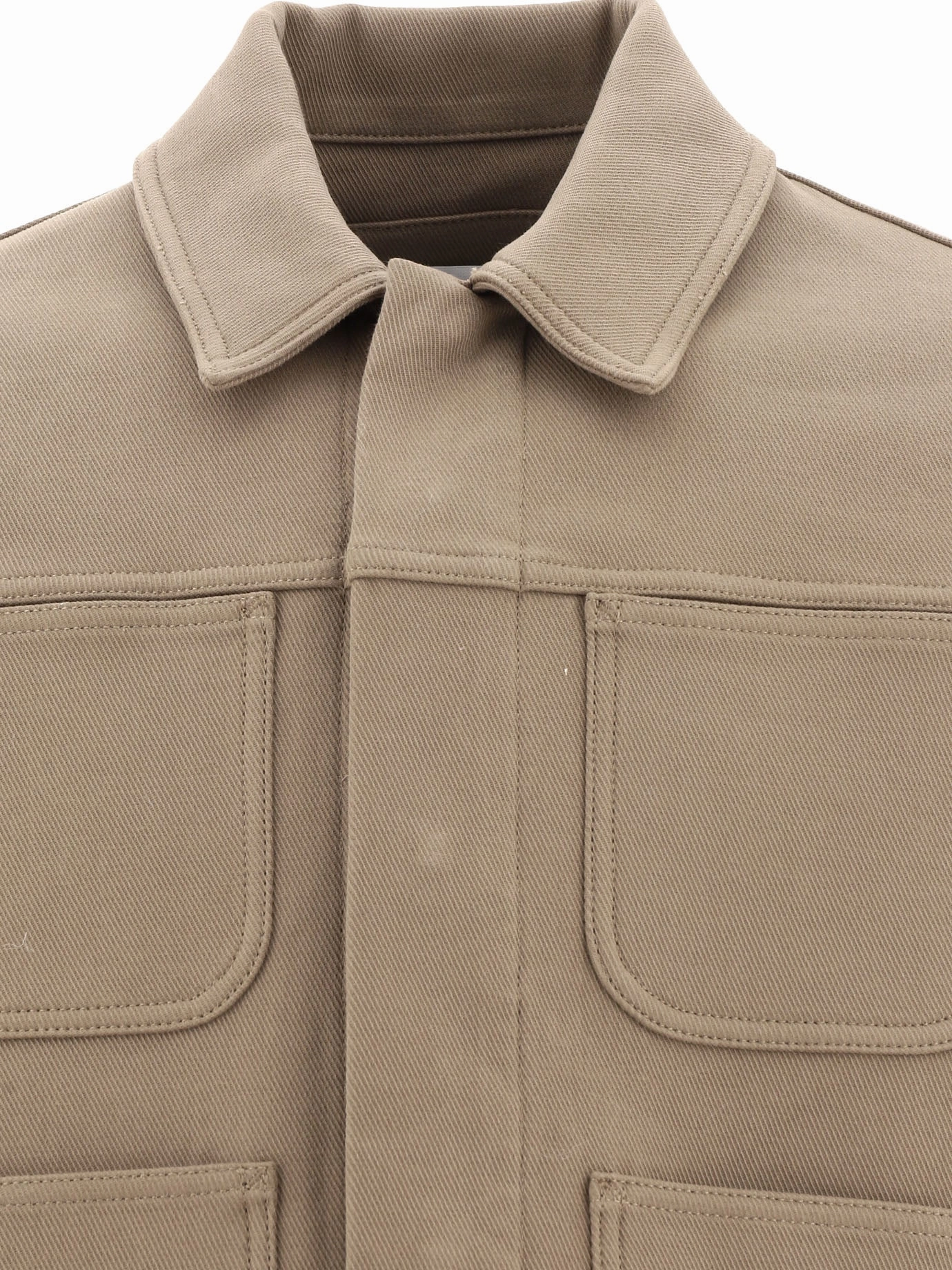 AMI Concealed Fastened Denim Jacket