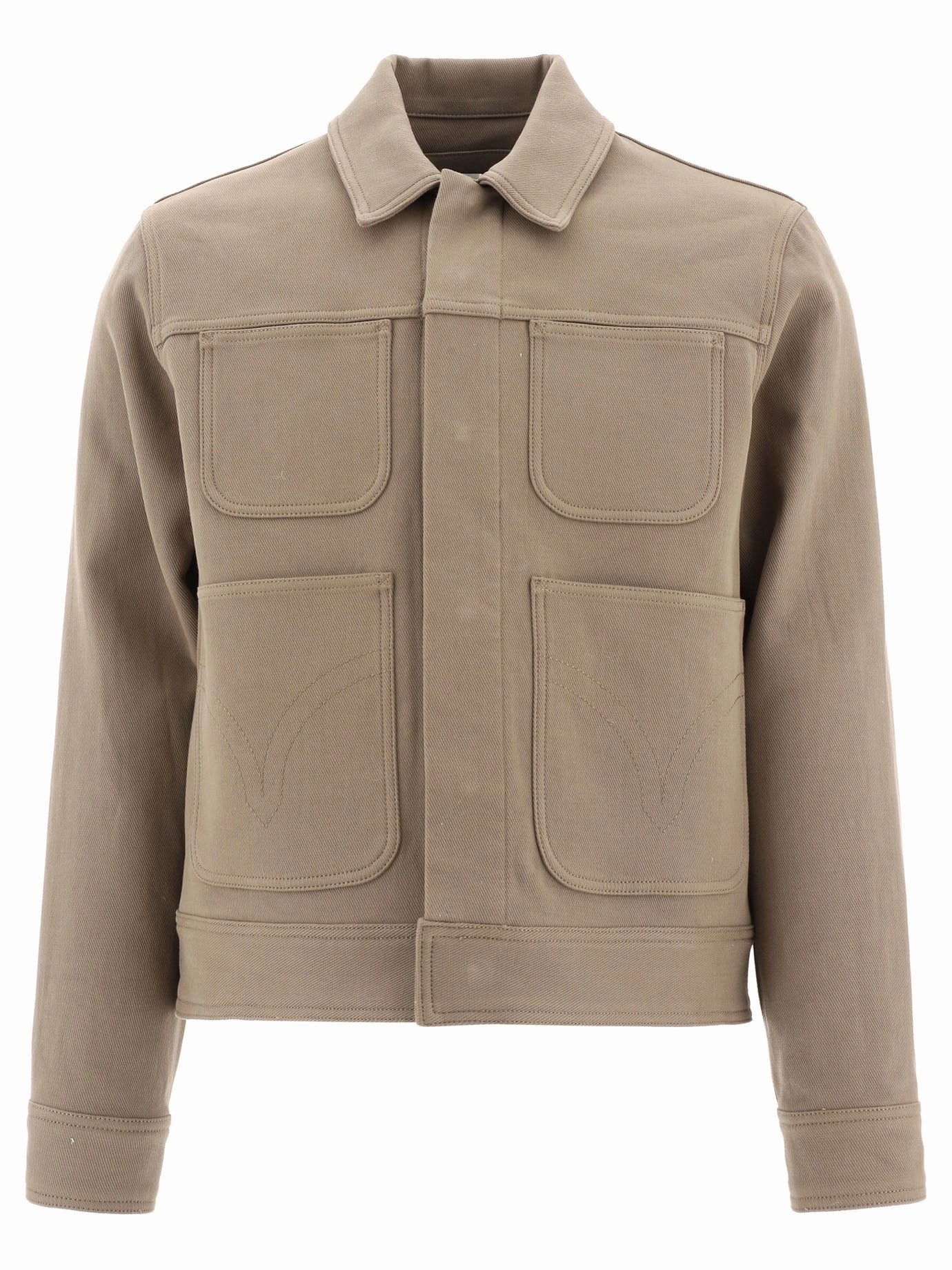 AMI Concealed Fastened Denim Jacket