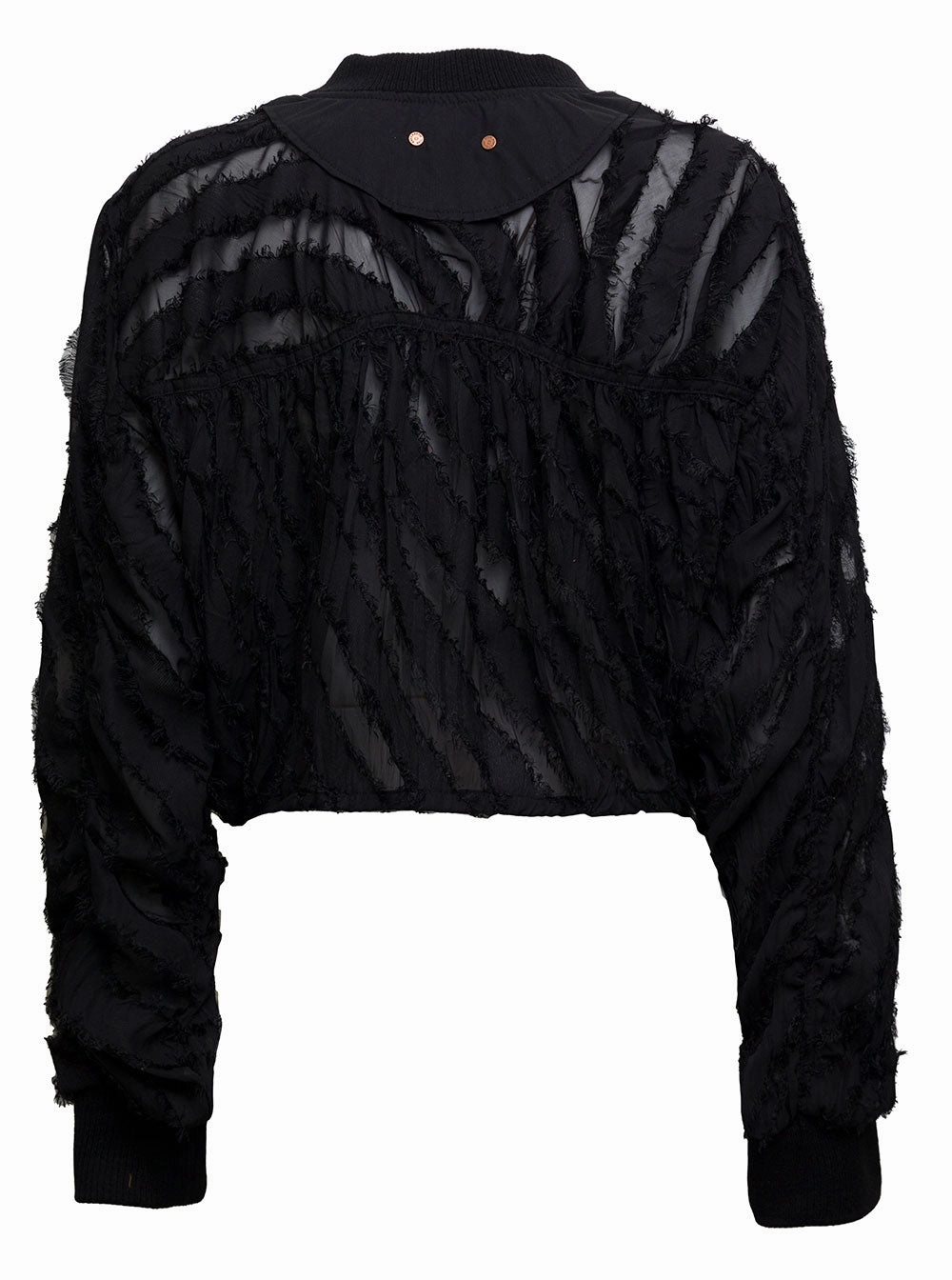 Andersson Bell Adia See-Through Fringe Bomber Jacket