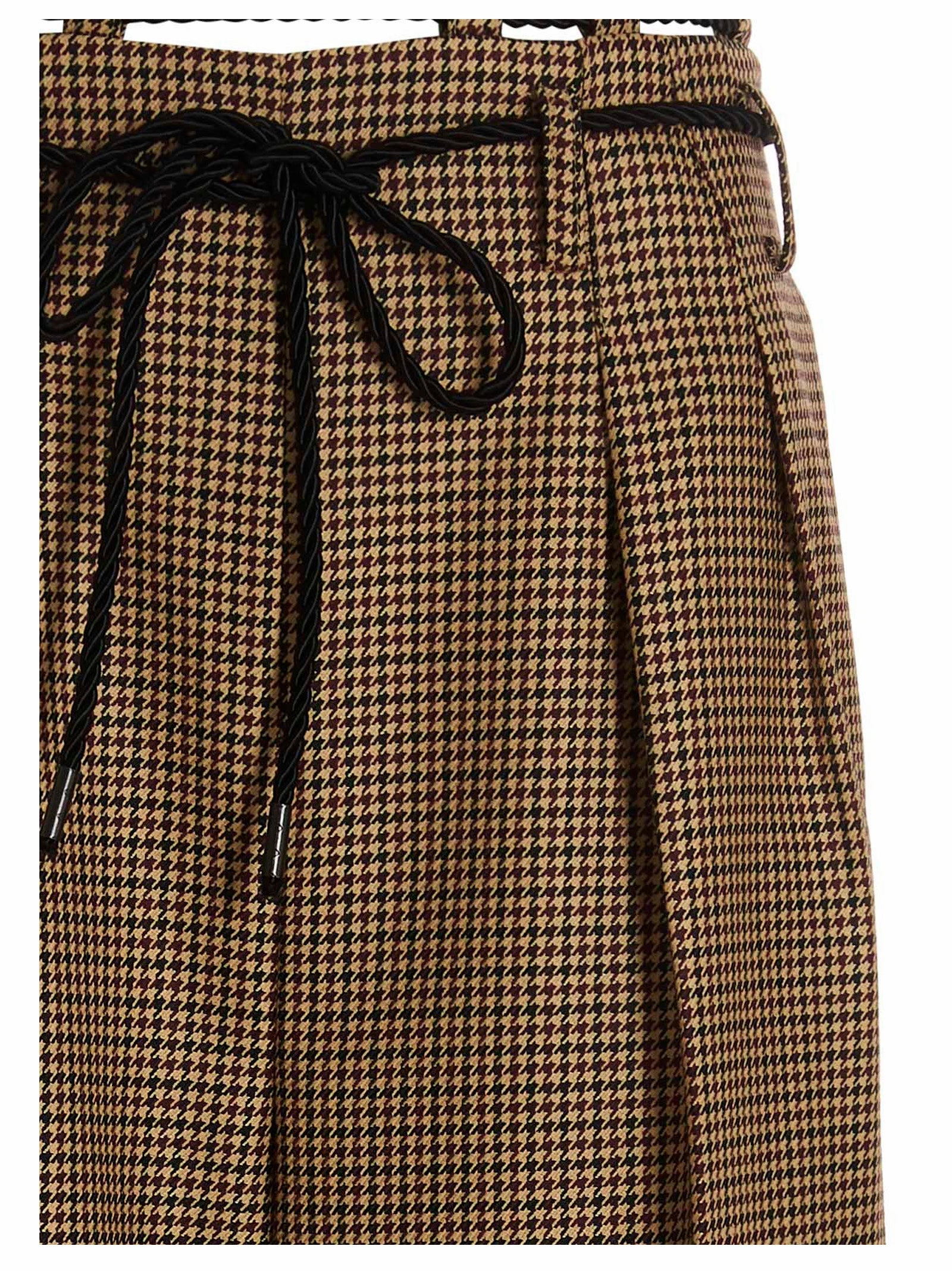 Andersson Bell Karen Check Pattern Wide-Leg Pants