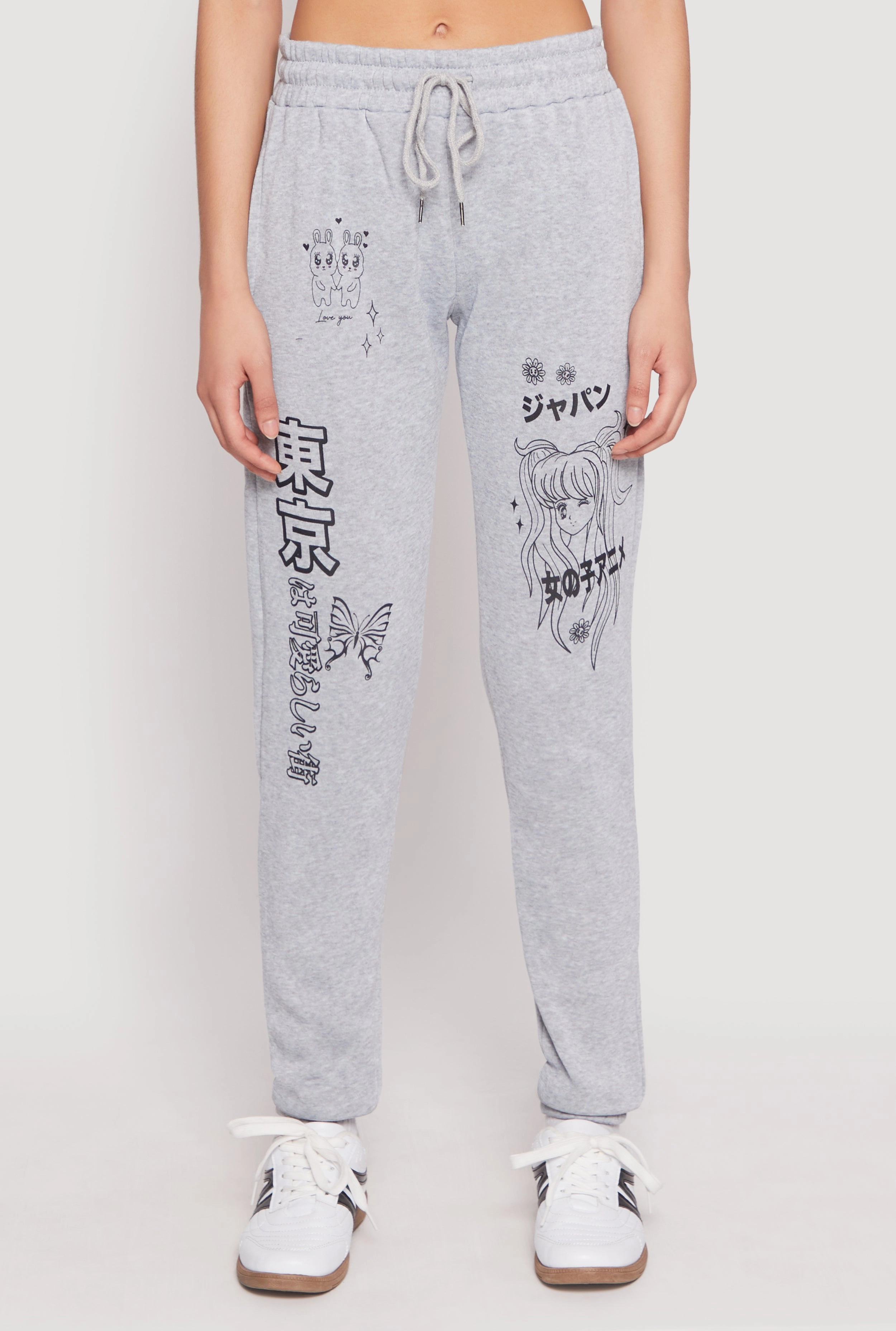 Anime Graphic Print Sweatpants
