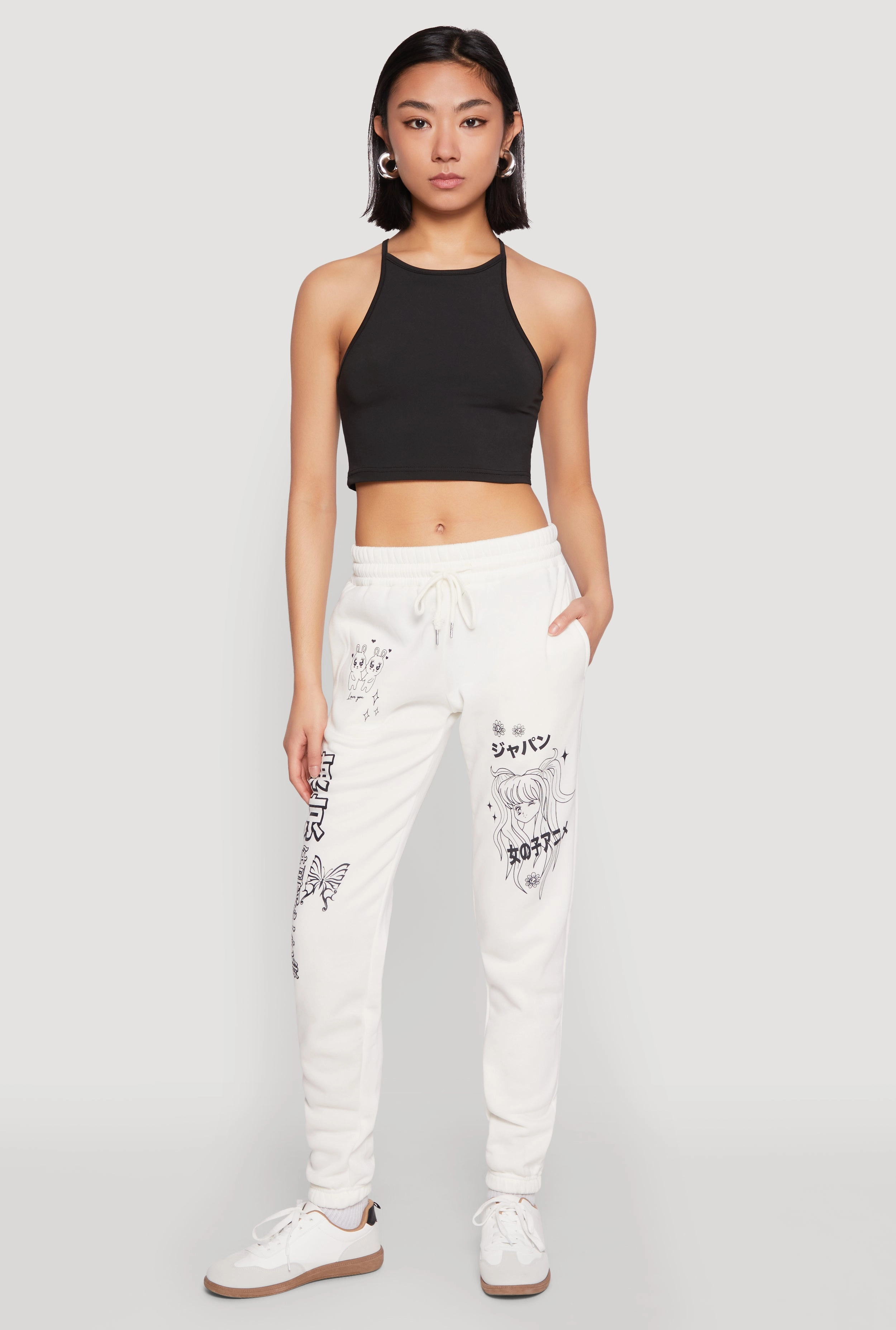 Anime Graphic Print Sweatpants