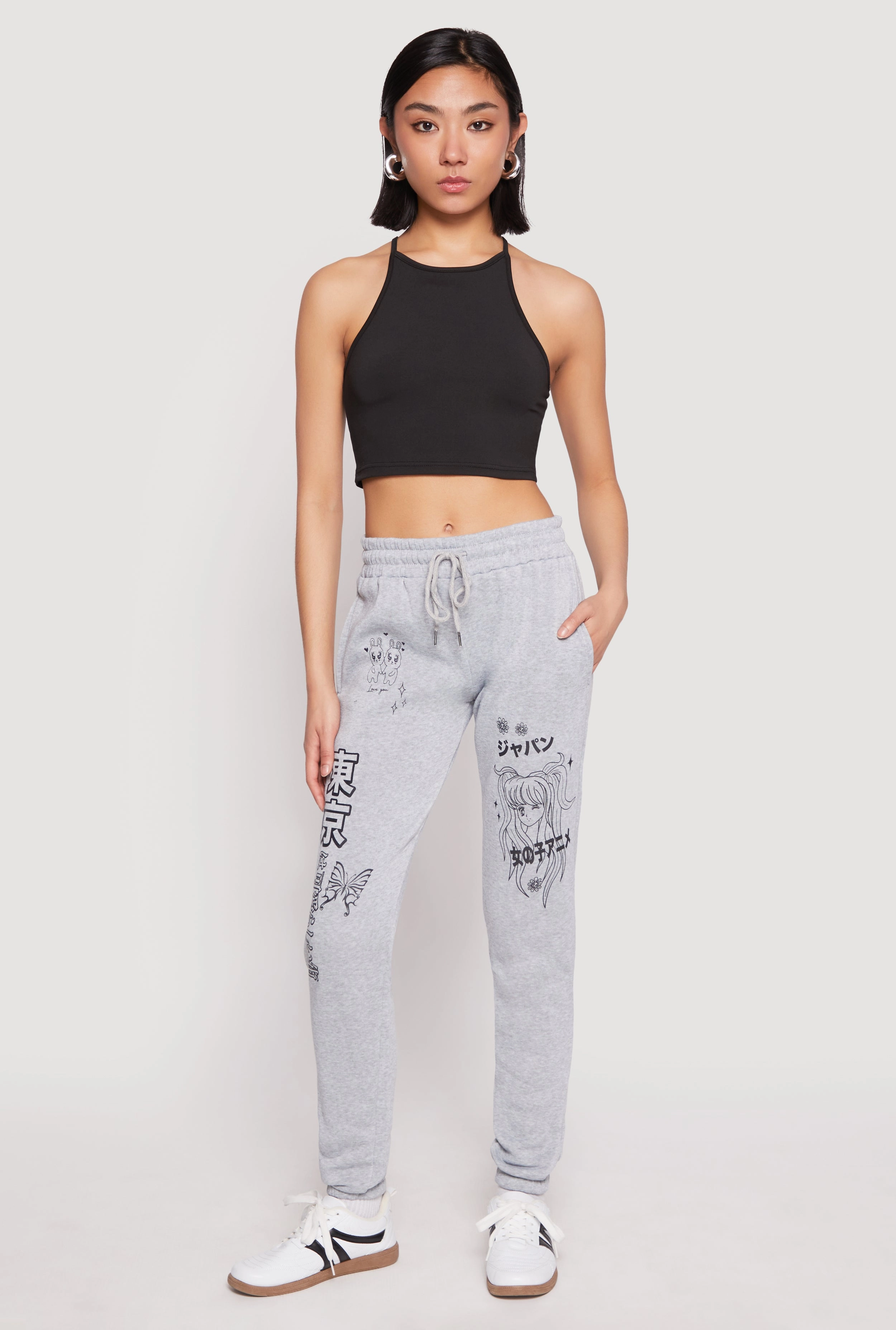 Anime Graphic Print Sweatpants