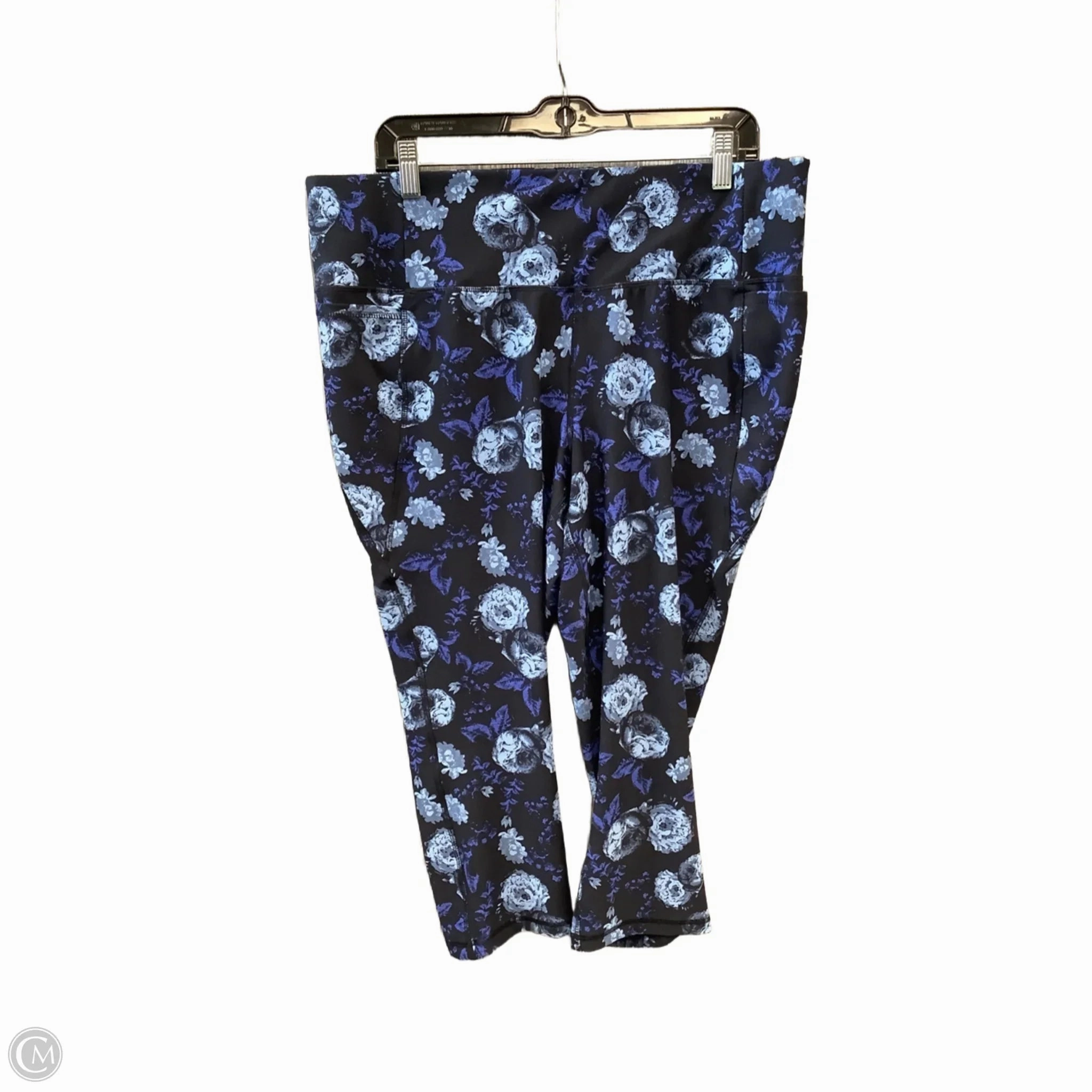 Athletic Capris By Livi Active In Blue. Size: Xxl