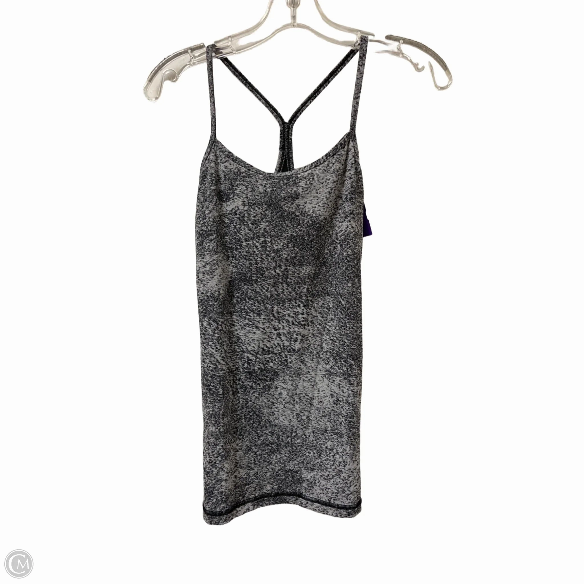 Athletic Tank Top By Lululemon In Black & Grey, Size: S