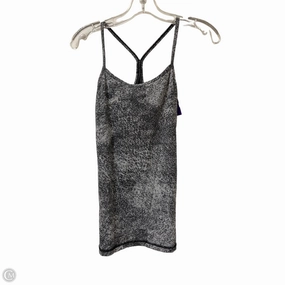 Athletic Tank Top By Lululemon In Black & Grey, Size: S