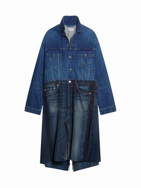 Balenciaga Patched Denim Dress