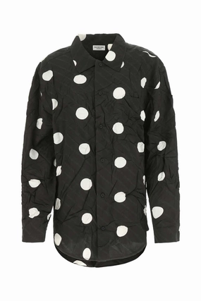 Balenciaga Polka Dot Button-Down Shirt