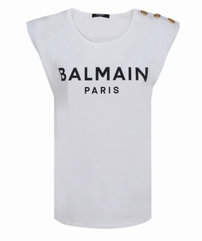 Balmain Button Embellished Tank Top