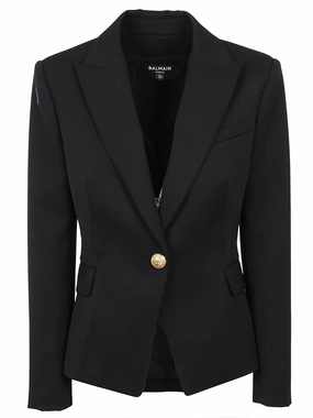 Balmain Single Breasted V-Neck Blazer