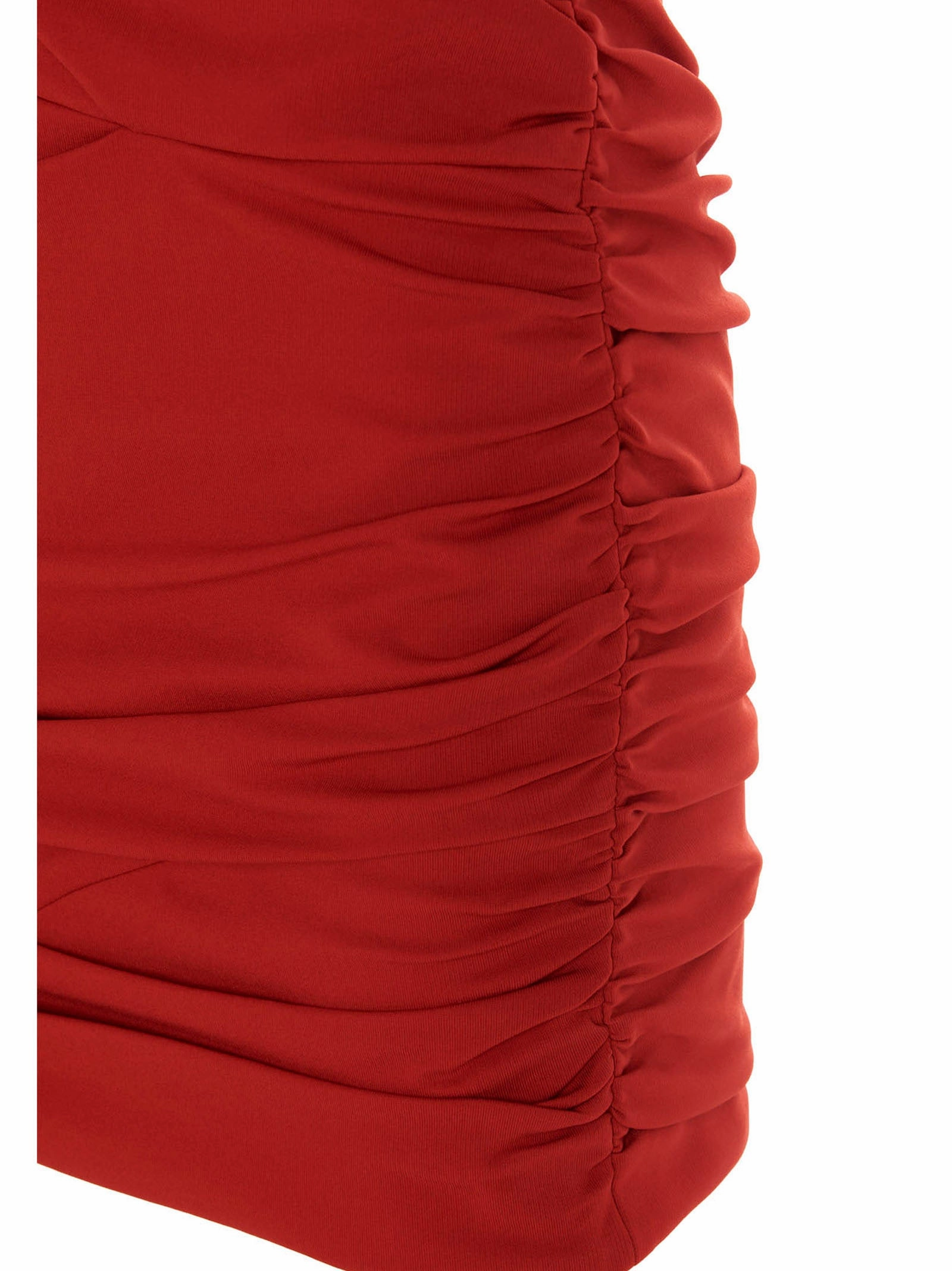 Balmain V-Neck Sleeveless Draped Mini Dress