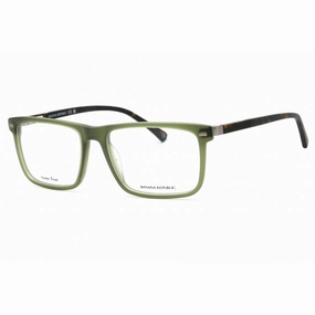 Banana Republic Men's Eyeglasses - Khaki Havana Plastic Square Frame | BR 120 0T6V 00