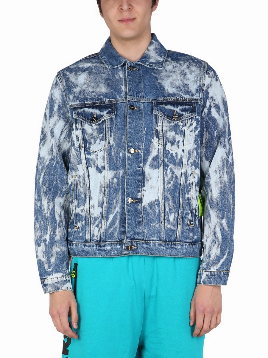 Barrow Washed Effect Denim Jacket