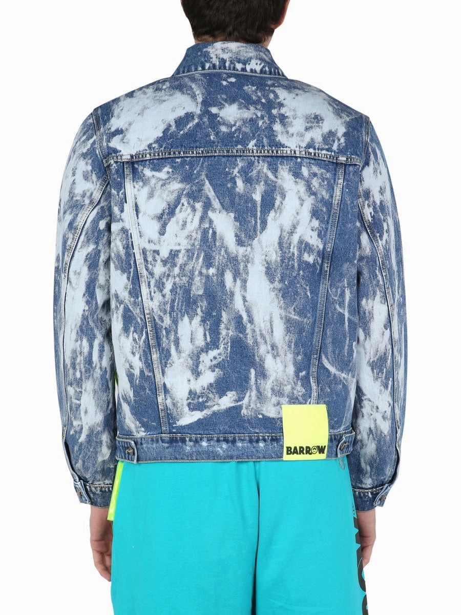 Barrow Washed Effect Denim Jacket