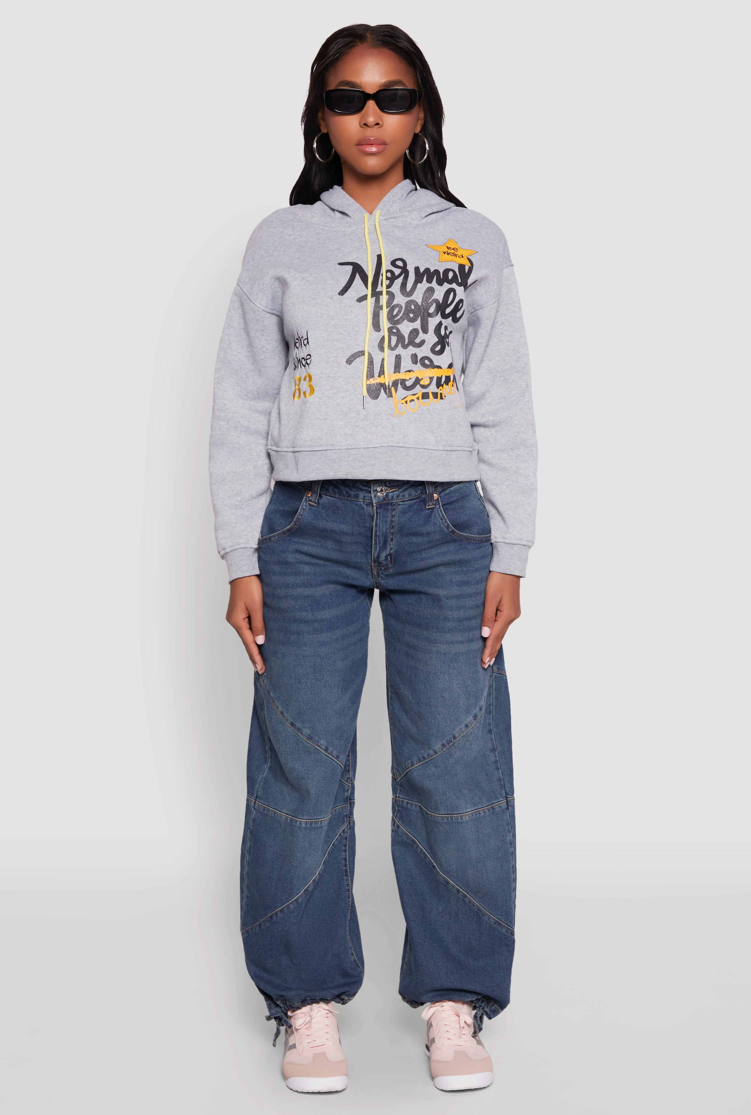Be Weird Graphic Hooded Sweatshirt