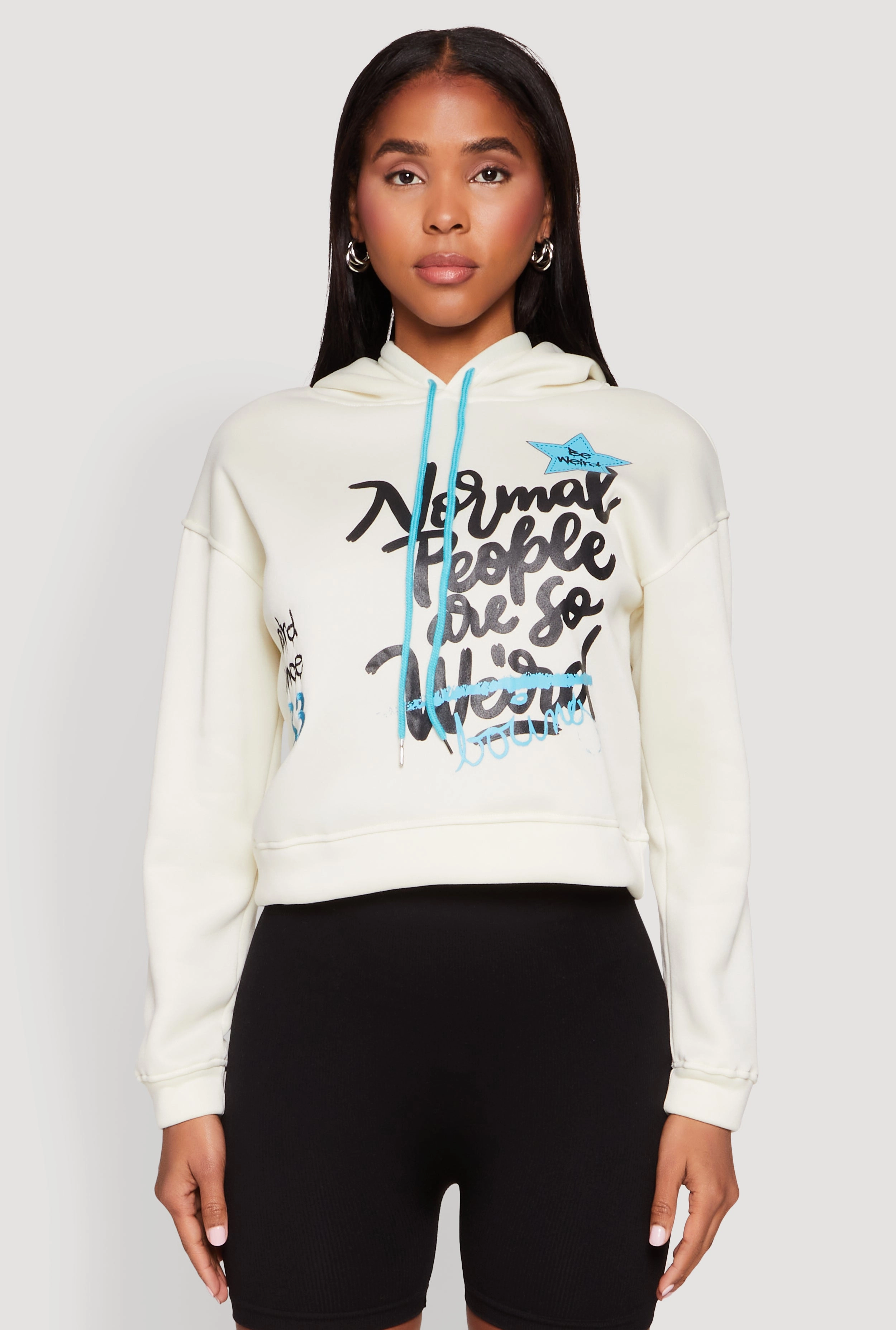 Be Weird Graphic Hooded Sweatshirt