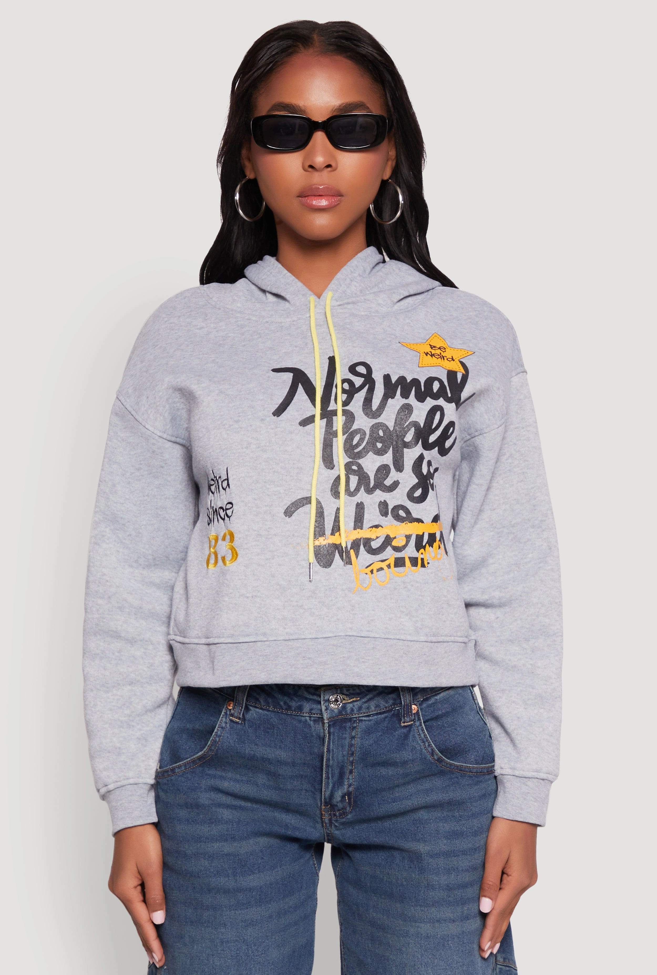 Be Weird Graphic Hooded Sweatshirt