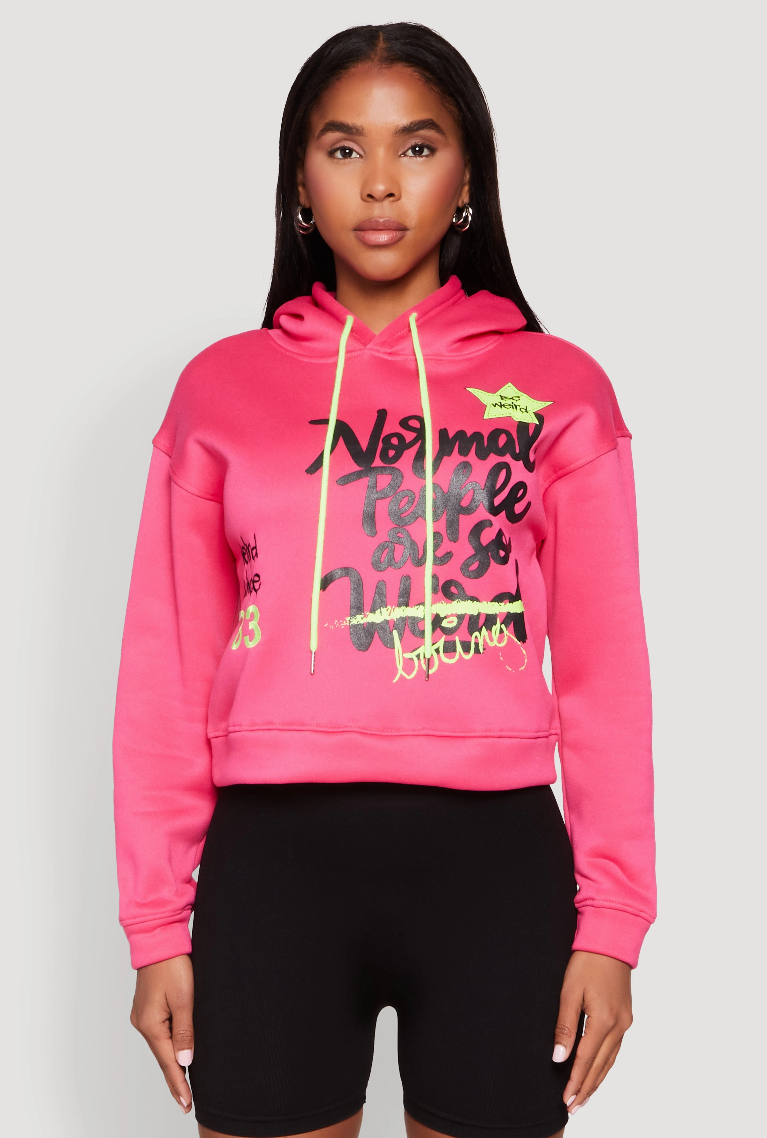 Be Weird Graphic Hooded Sweatshirt