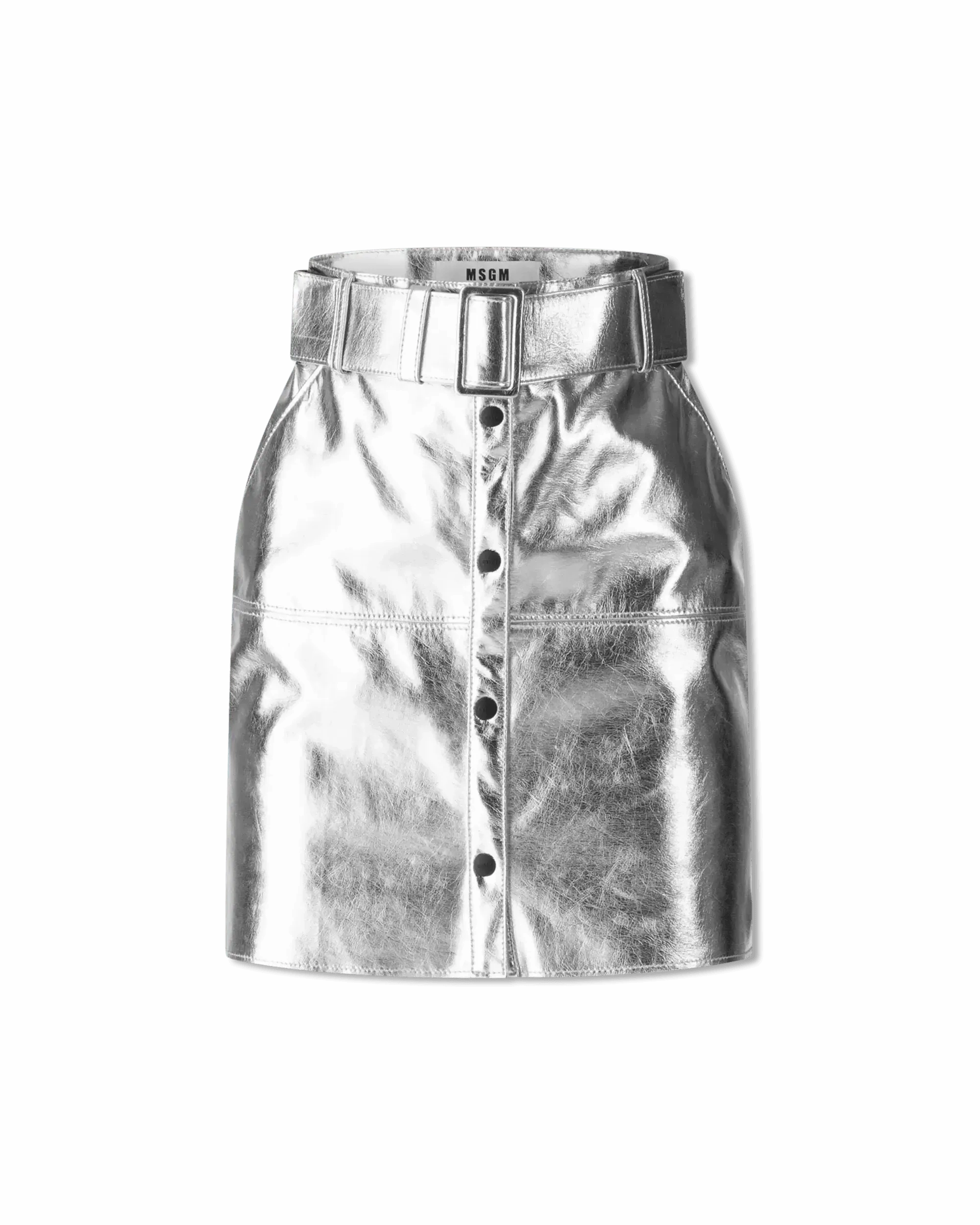 Belted Button Up Short Skirt